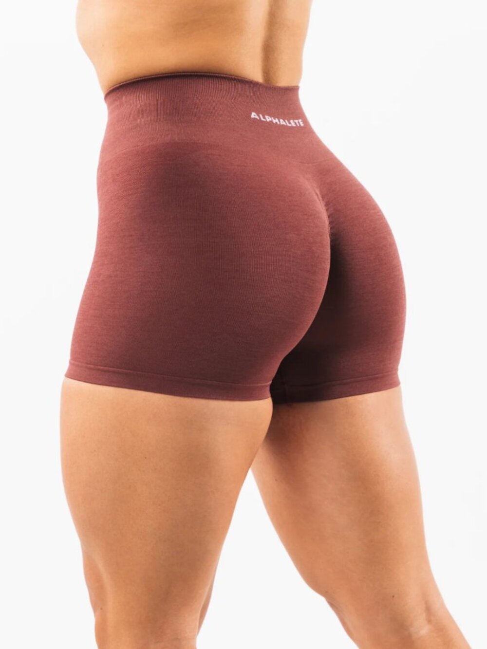 EUC scrunch butt shorts, M, Heather maroon